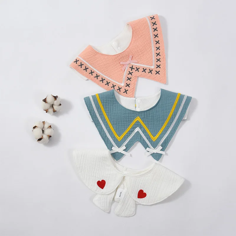 Baby Bib Collar Baby Boy Girl Stuff Dribble Bibs Newborn Feeding Collar Bibs 3pcs/Lot Mouth Towel