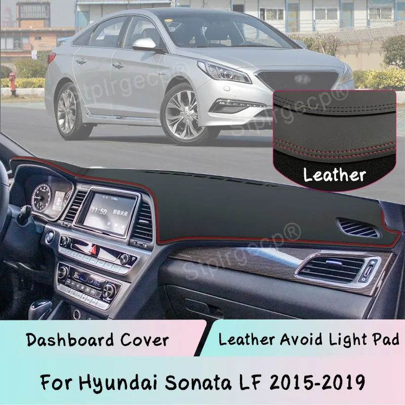 For Hyundai Sonata LF 2015-2019 Dashboard Cover Leather Mat Pad Sunshade Protect panel Light-proof pad Car Accessories Carpet | Автомобили
