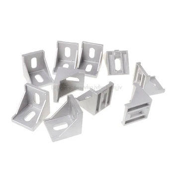 

10pcs 4040 Fasten Fitting Angle 40x40 L Connector Aluminum Corner Bracket Joint Brace O12 19 dropship