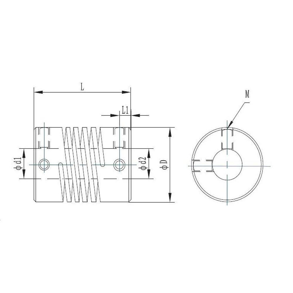 D19L25 5x8mm Aluminium CNC Motor Jaw Shaft Coupler 5mm To 8mm Flexible Coupling OD 19x25mm 3/4/5/6/6.35/7/8/10mm flexible coupling shaft coupler shaft connector rigid shaft coupler