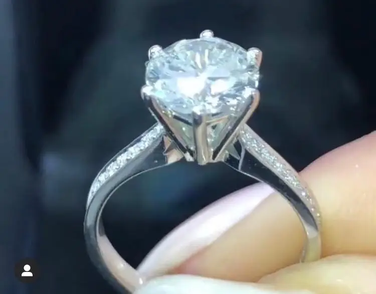 Moissanite Тест Положительный D Цвет 1.5Ct 7,5 мм и 20 шт 1 мм Боковой камень Настоящее 18 к желтое золото женское кольцо+ быстрая и кольцо сертификат