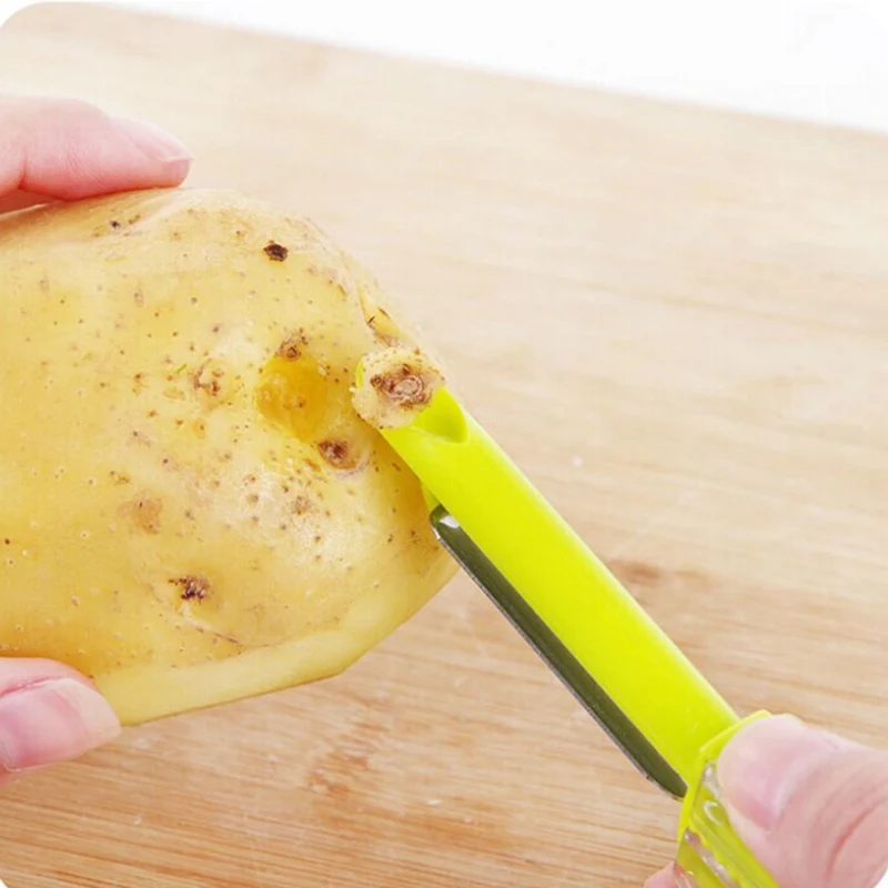 16.5*2.5cm multi-function 3 in 1 onion knife paring knife hole digging magic cut onion kitchen fruit and vegetable peeler tool 16.5*2.5cm multi-function 3 in 1 onion knife paring knife hole digging magic cut onion kitchen fruit and vegetable peeler tool