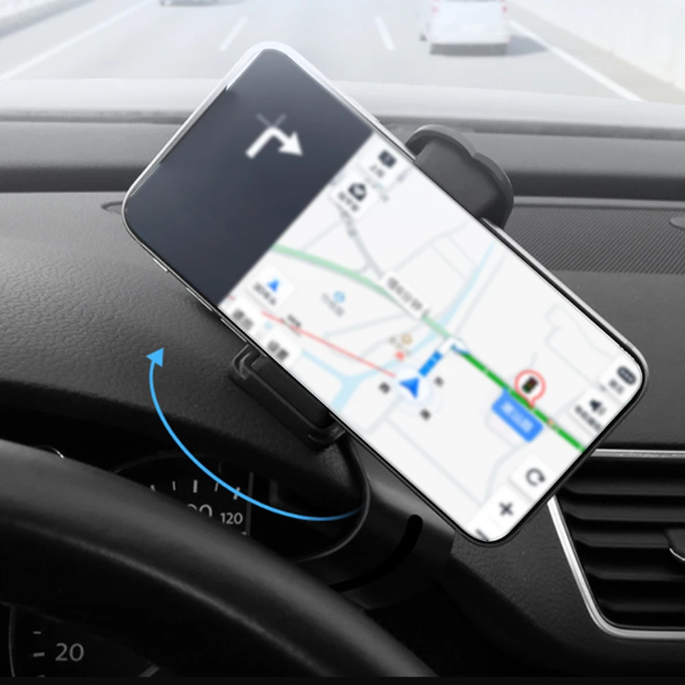 Регулируемый автомобильный держатель для мобильного телефона на 360 градусов, универсальный автомобильный gps-навигатор, приборная панель, держатель для телефона с зажимом, подставка, кронштейн