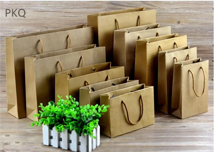 32 размера крафт-бумажная упаковочная сумка с ручкой ремесла картонная