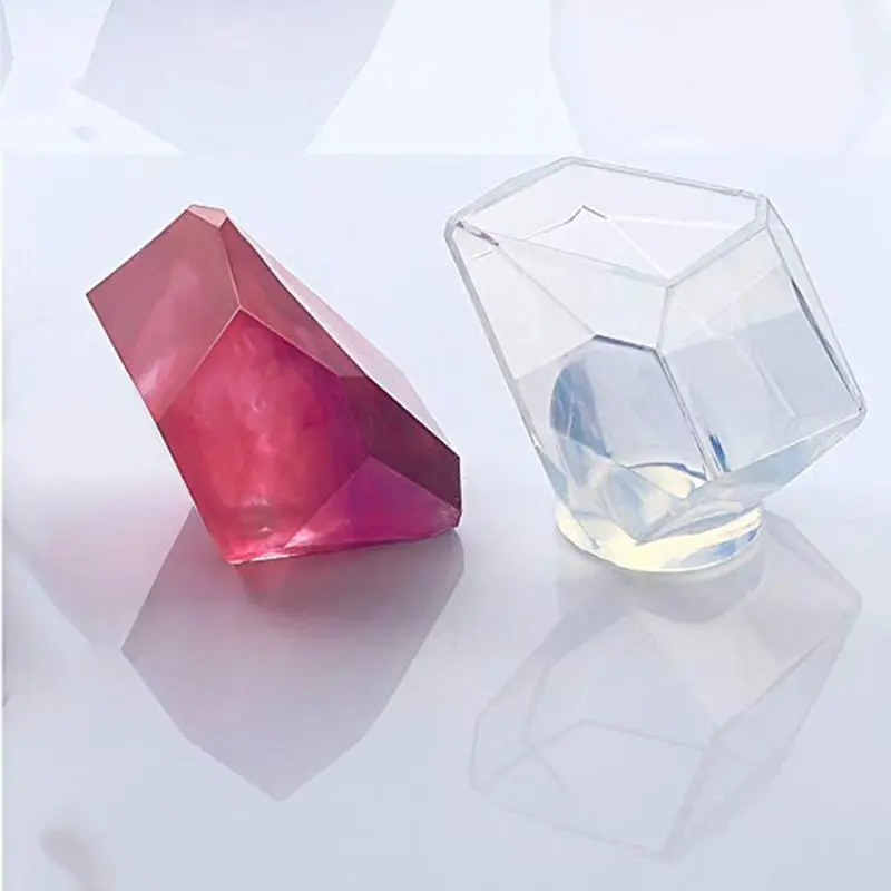 3 формы, сделай сам, смола, алмазные формы для литья ювелирных изделий, многогранные большие силиконовые формы для изготовления смолы - Цвет: Type 1