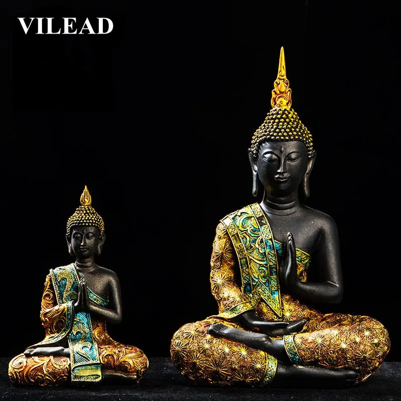 VILEAD 5 стиль статута Будды Таиланд Буда смолы Huddhism статуэтки фэншуй гостиная украшения дома