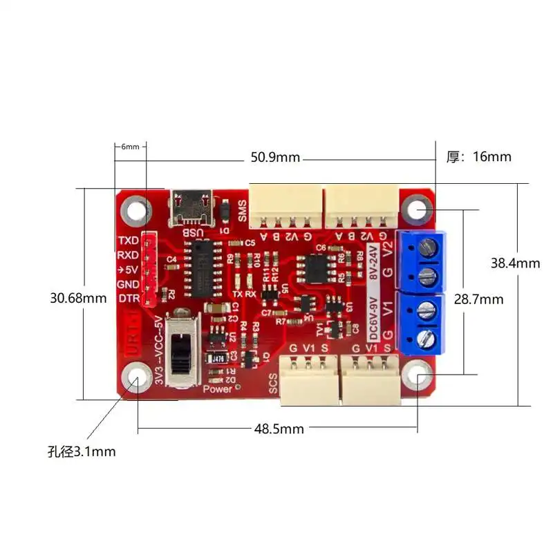 URT-1 USB to RS485 TTL Serial Port Converter. (3)