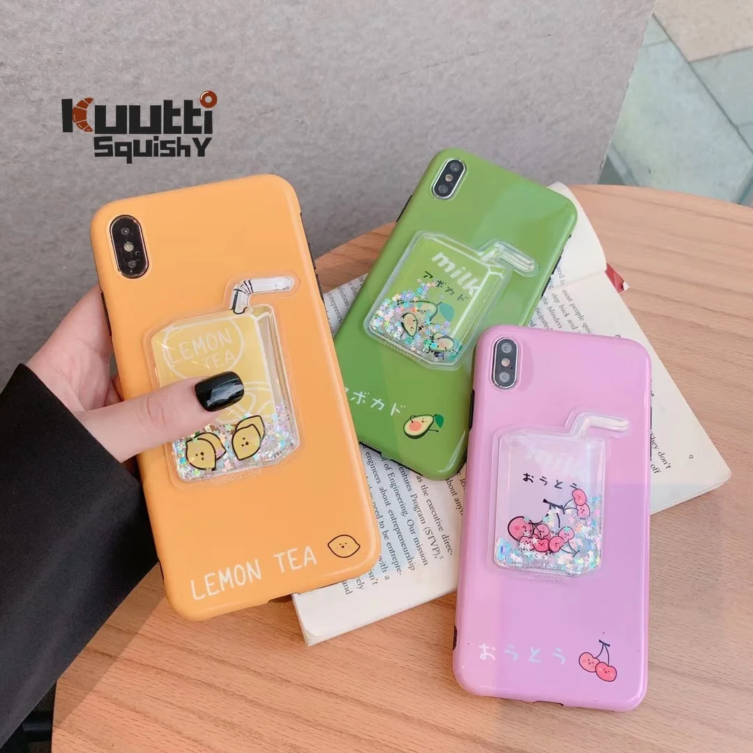 Kuutti Lovely Juice Bottle 3D Kawaii fruit Phone Case for iPhone 6 6s 7 8 Plus X XR XS Max Covers iphone xs max case luxury |