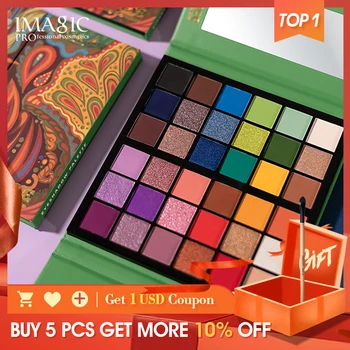 

IMAGIC 36 colors makeup eyeshadow palette matte pearlescent glitter eyeshadow palette metallic gloss nude eye pigment cosmetics