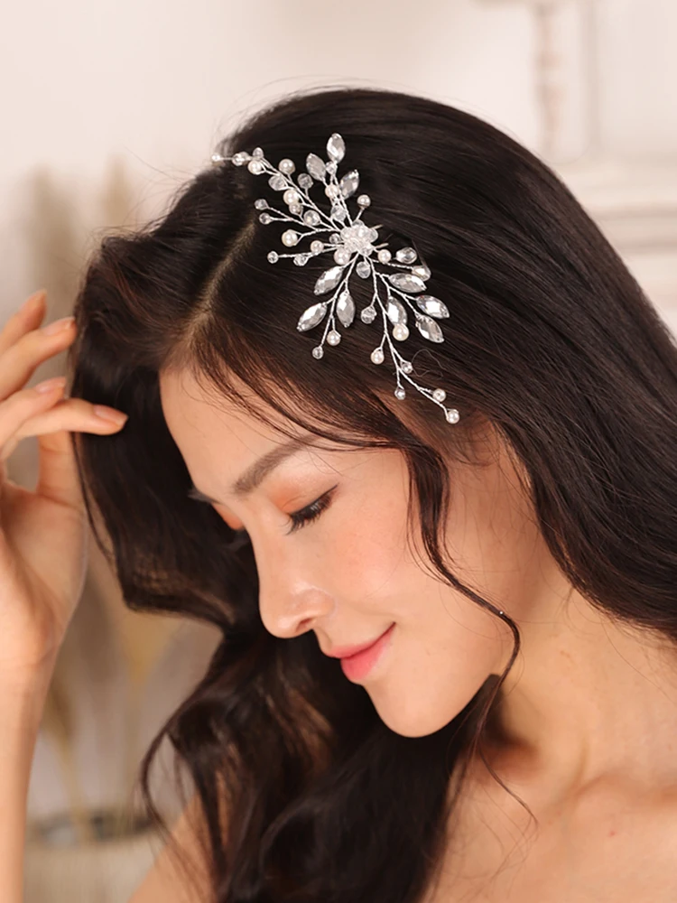 Konsultere Ekstrem fattigdom Pjece Fashion Silver Crystal Rhinestone Hair Pin Chinese Hair Clips For Hair  Women Headpieces Bridal Headwear Wedding Accessories - Bridal Headwear -  AliExpress