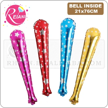 

Bell Cheer up clapper stick balloon Concert happy birthday ballon for birthday party decoration kids inflatable air globos toy