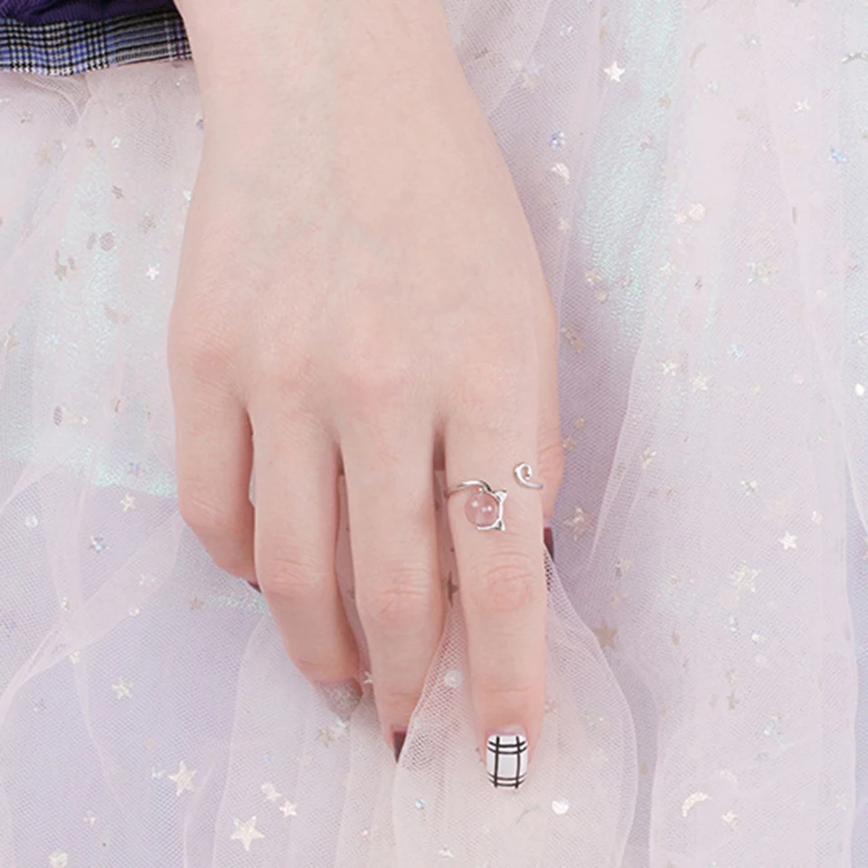 Кольцо с цирконом для пар, регулируемое кольцо из медного сплава с серебряным покрытием, кольца для влюбленных, модные Модные женские ювелирные изделия на день рождения