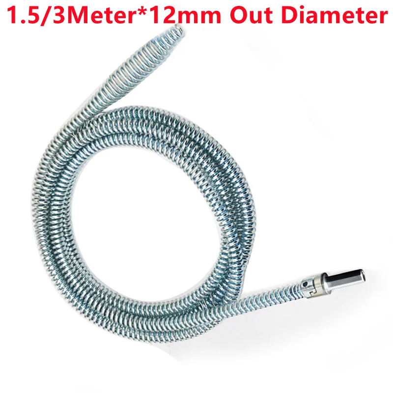 

1PCS*1.5/3 Meter Long Kitchen Toilet Electric Sewer Pipe Dredge Tool Pipe Dredger Drains Extension Spring Cleaner With Connector