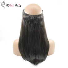 HiArt 100 г Halo волосы для наращивания с двойным нарисованным плетением, накладные волосы для наращивания, прямые волосы Halo, 14 дюймов, 16 дюймов