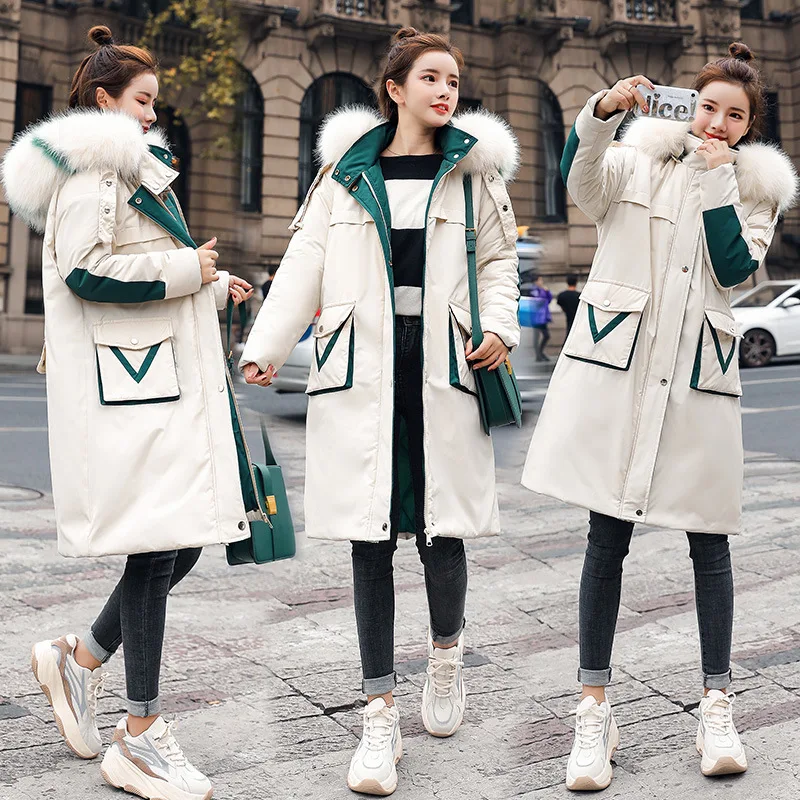 

Down Jacket Cotton-padded Clothes Women's Winter Korean-style Loose-Fit 2019 Winter New Style WOMEN'S Dress Pike Coat Winter Mid