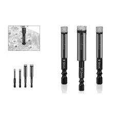 6/8/10/12mm poignée hexagonale brasé sous vide diamant sec forets scie cloche pour porcelaine granit tuile verre céramique marbre