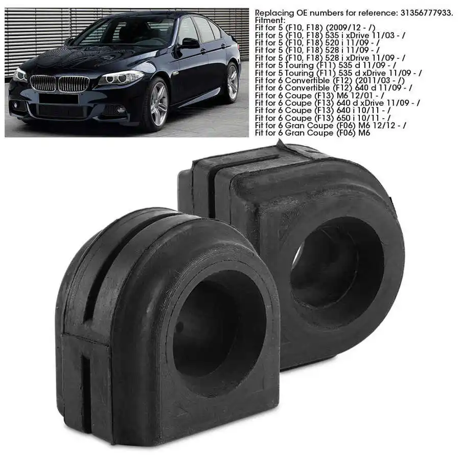 2pcs Front Axle Stabilizer Sway Bar Bushing Left Right 31356777934 Fit for BMW F10 F11 F12 520d 520i 528i 640i