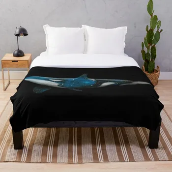 

Galaxy Orca Blanket Wool Flannel Plush Blanket Bedspread For office Sherpa Blanket Couch Quilt Cover Travel