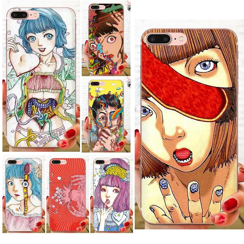 Shintaro Kago мультфильмы ужасов для sony Xperia Z Z1 Z2 Z3 Z4 Z5 compact Mini M2 M4 M5 T3 E3 E5 XA XA1 XZ Премиум ТПУ