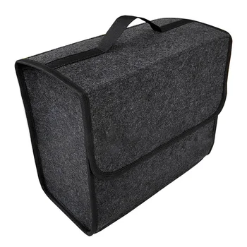 

Soft Woolen Felt Car Trunk Organizer 30*29*16cm Car Storage Box Bag Fireproof Stowing Tidying Package Blanket Tool