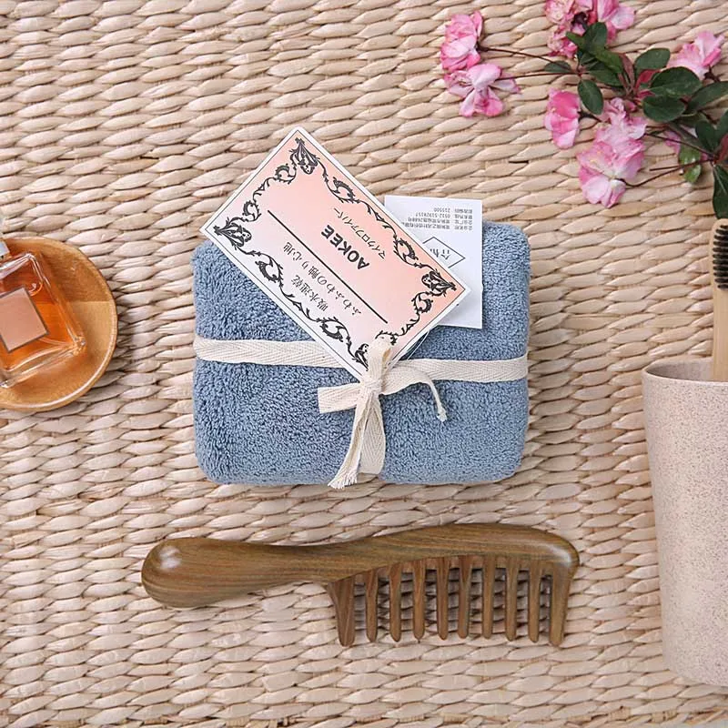 18 Colours Absorbent Drying Cute Bath Towel Solid Colour Swimming Hair Drying Coral Fleece Washing Face Beach Skin-Friendly Soft - Цвет: Dark blue