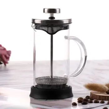 

Filtration Coffee Maker Durable Elegant Filter Coffeepot Heat-Resistant French Press Glass Coffee Pot French Coffee Pot