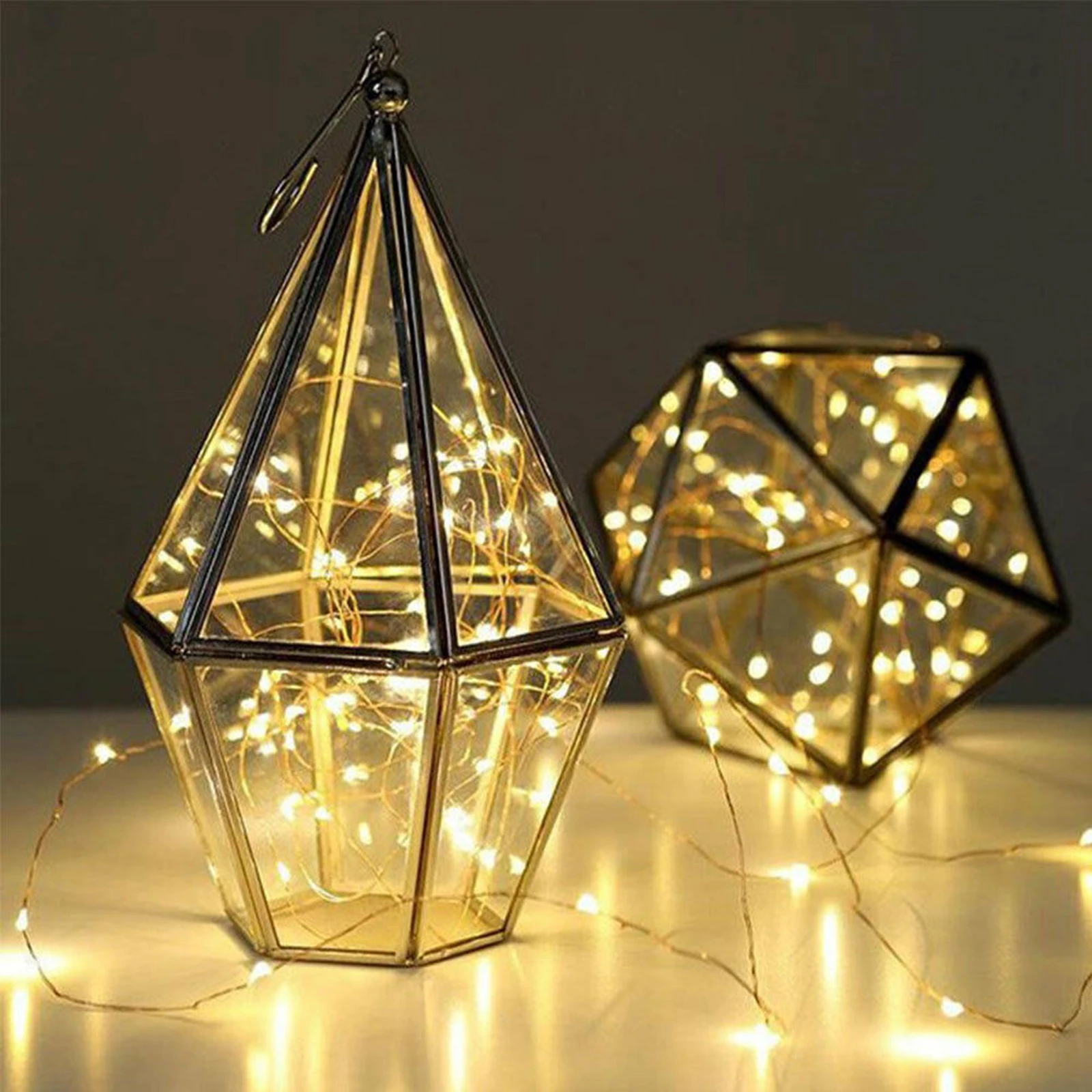 

10/20LED Solar/Power Cork Shaped LED Night Fairy Copper Wire String Lights Wine Bottle Light Lamp Wedding Christmas Party Decor