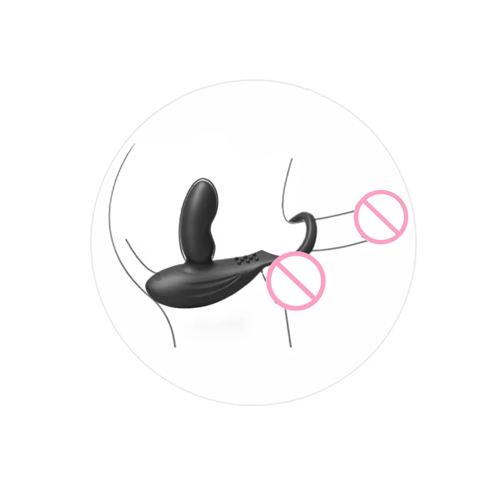 Prostate Testicle Massage Vibrator With Cock Ring Anal Plug Big Buttplug  Silicone Adult Sex Toy Strapless Remote Various Modes|Anal Sex Toys| -  AliExpress