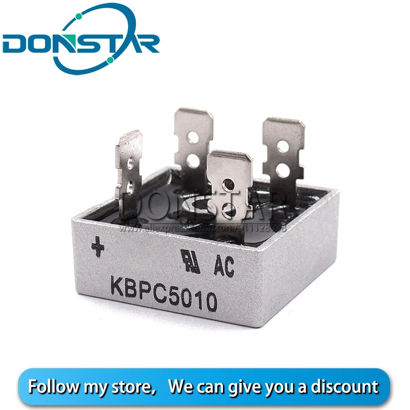 2pcs Kbpc5010 Kbpc 5010 50a 1000v Ac Bridge Rectifier Diode New And ...