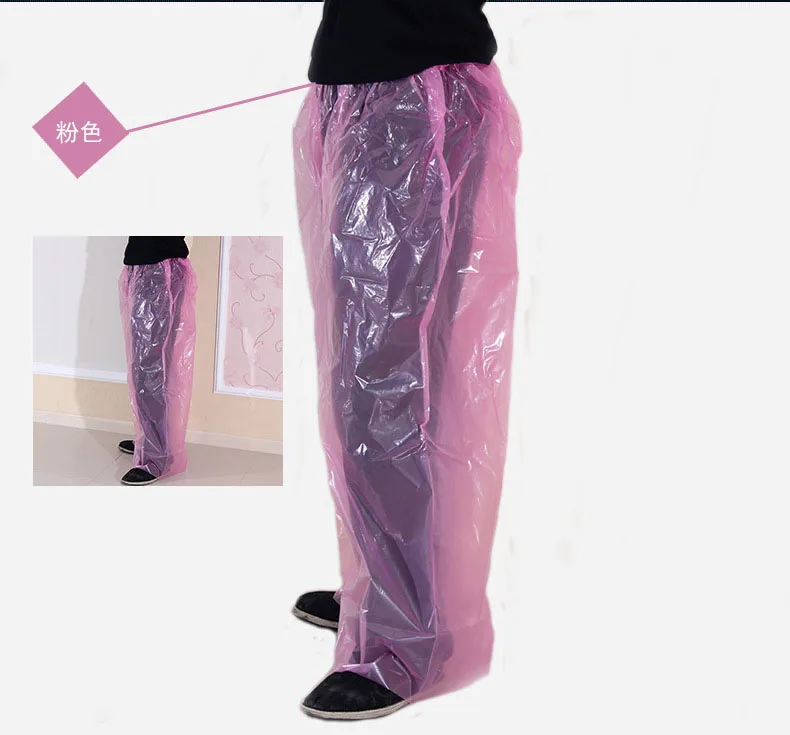 4pcs/set Travel Disposable Rain Pants Thicken Outdoor Rainproof Mountain Camping Adult Hiking Men Long Rain Pants Travel 6 Silk hiking pants