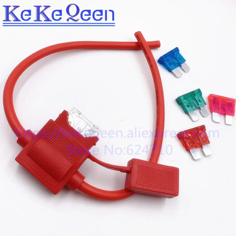 5Pcs/Lot 10 12 14 AWG Medium Car Fuse Holder Water-resistant Waterproof fuse holder Automotive with medium blade car | Обустройство
