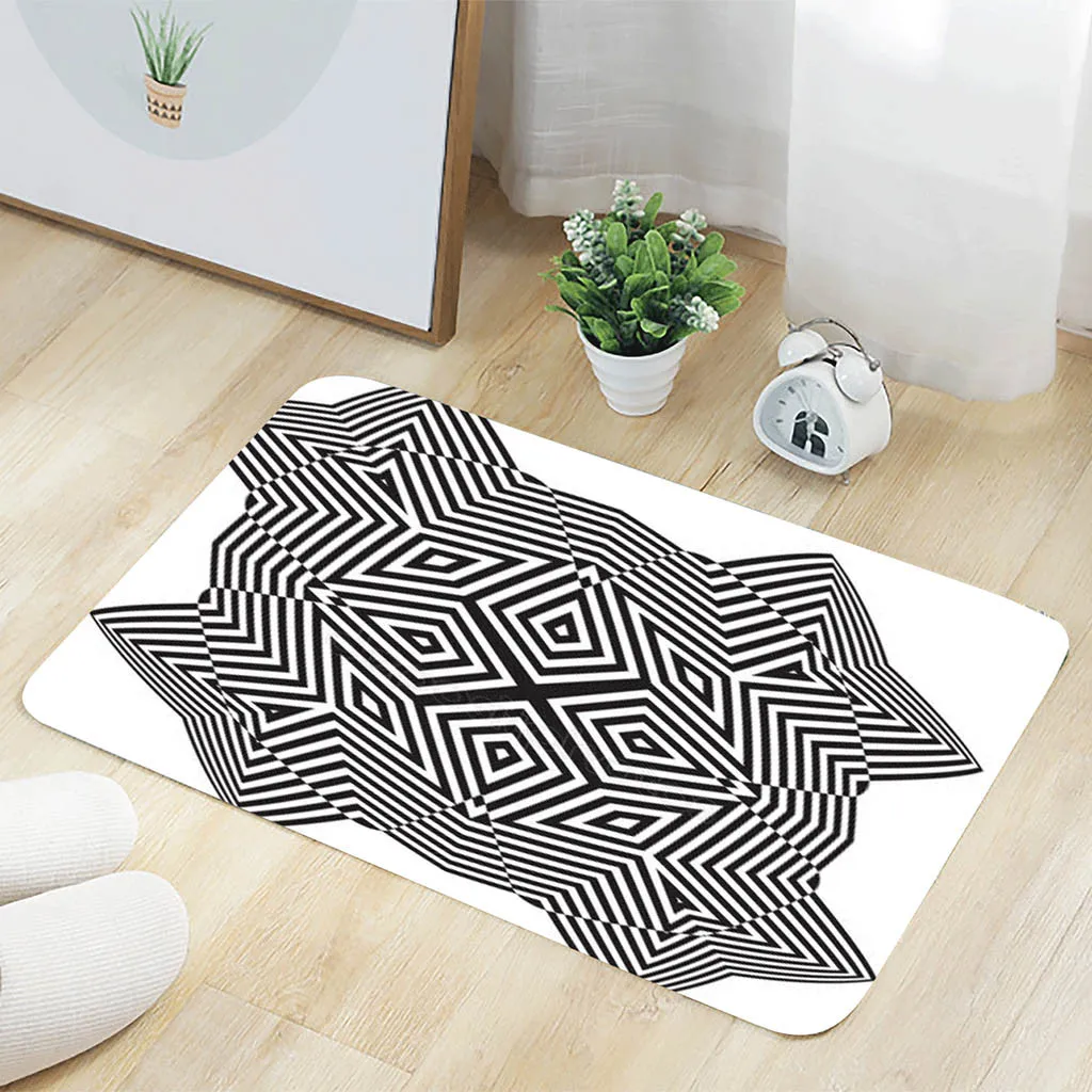 L Ouneed Нескользящие коврики креативные геометрические видения ковры кухня tapis salle de bain домашние декорации Прямая поставка 40*60 см - Цвет: L