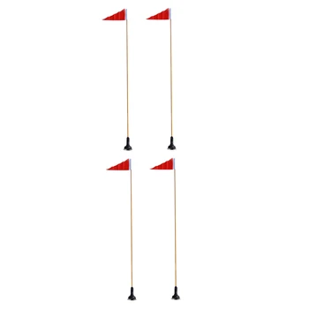 

4 Set Safety Flag & Pole & Mount Base Kit - Premium & Versatile - Canoe / Kayak / Inflatable Boat / Rubber Dinghy DIY Accessory