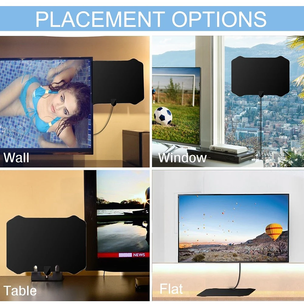Горячая мини-щит форма HD ТВ антенна HDMI кабель 4K HD внутренний цифровой антенный усилитель сигнала