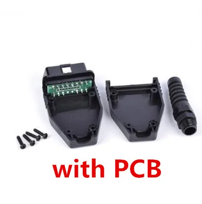 Автомобильный OBD2 16-контактный разъем OBD с вилкой+ чехол+ SR+ винт OBDII - Цвет: black