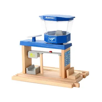 

DIY Wooden Airport Terminal Railway Scene Track Accessories Kids Educational Toy