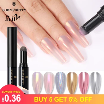 

BORN PRETTY Nail Powder Cushion Pen Auroras Laser Mirror Nail Art Glitter Muticolor Chrome Holographics Nail Art Accessory 0.5g