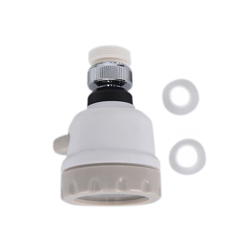 1PCS Rotation Water Saving Filters Faucet Mounted Dual Spout Kitchen Sink Taps Sprayer Shower Head Bubbler Nozzle 360 Degree
