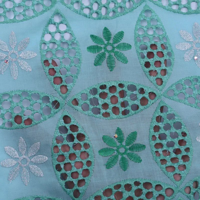 Top Sale Swiss Cotton Lace In Switzerland High Quality Nigerian African Cotton Lace Fabric Punch Cotton Lace For Lady DressA1775