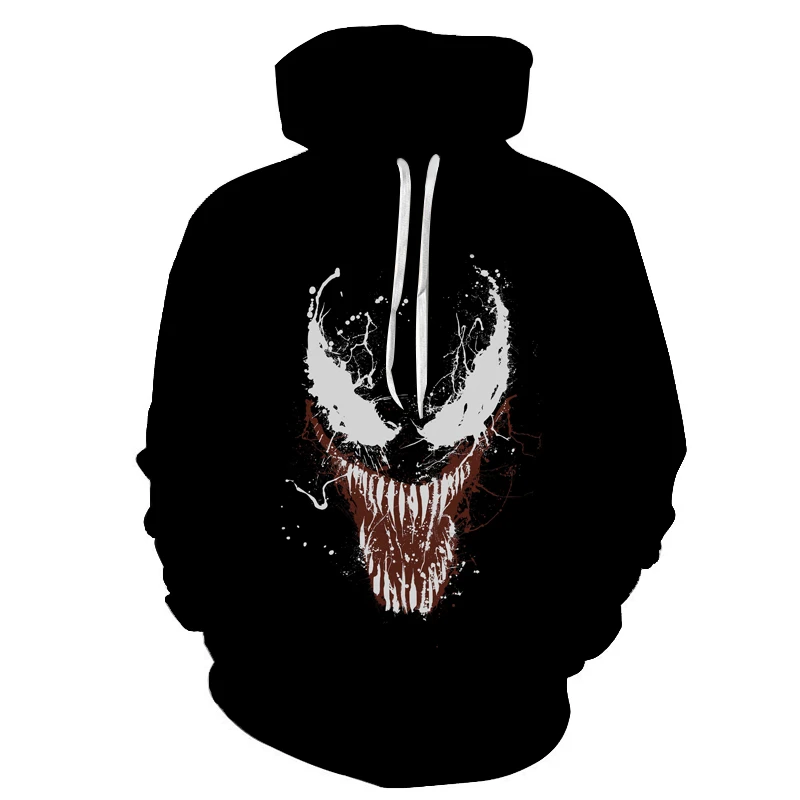 con capucha con estampado 3D Venom a la moda para hombre y mujer, diseño de Anime, chaqueta de manga larga para hombre, jersey con envío directo|Sudaderas con capucha y sudaderas| -