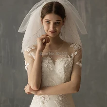 Романтическая Вуаль свадебная фата с кристаллами тюль пять слоев свадебная вуаль с расческой Свадебные аксессуары JD2020
