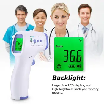 

Hk-T1 Non-Contact Infrared Thermometer Handheld Infrared Thermometer High Precision Measures Body Temperature