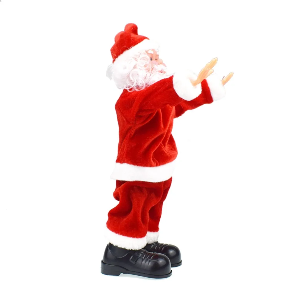 Электрический Санта Клаус Сальто трюк игрушка музыка ходьба Кукла рождественские украшения забавные рождественские украшения для подарков новогодниеукрашения