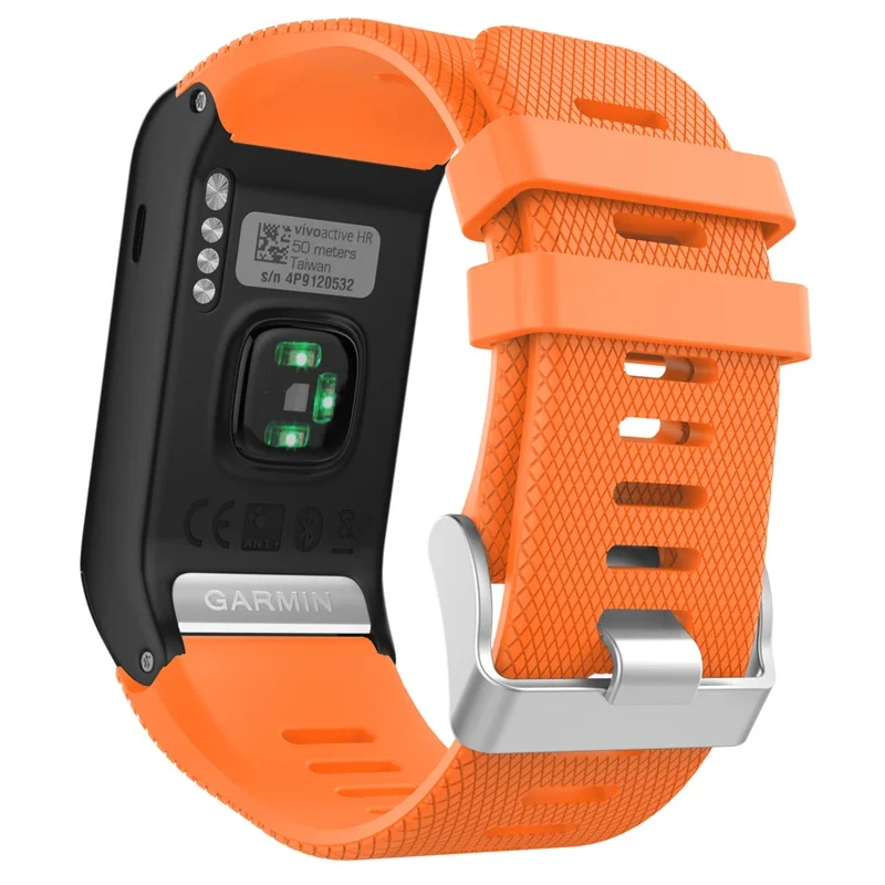Orange Ремешок для часов Garmin Vivoactive hr, мягкий силиконовый сменный ремешок для часов только для Garmin Vivoactive HR Sports gps Smart Watch - Цвет: Orange
