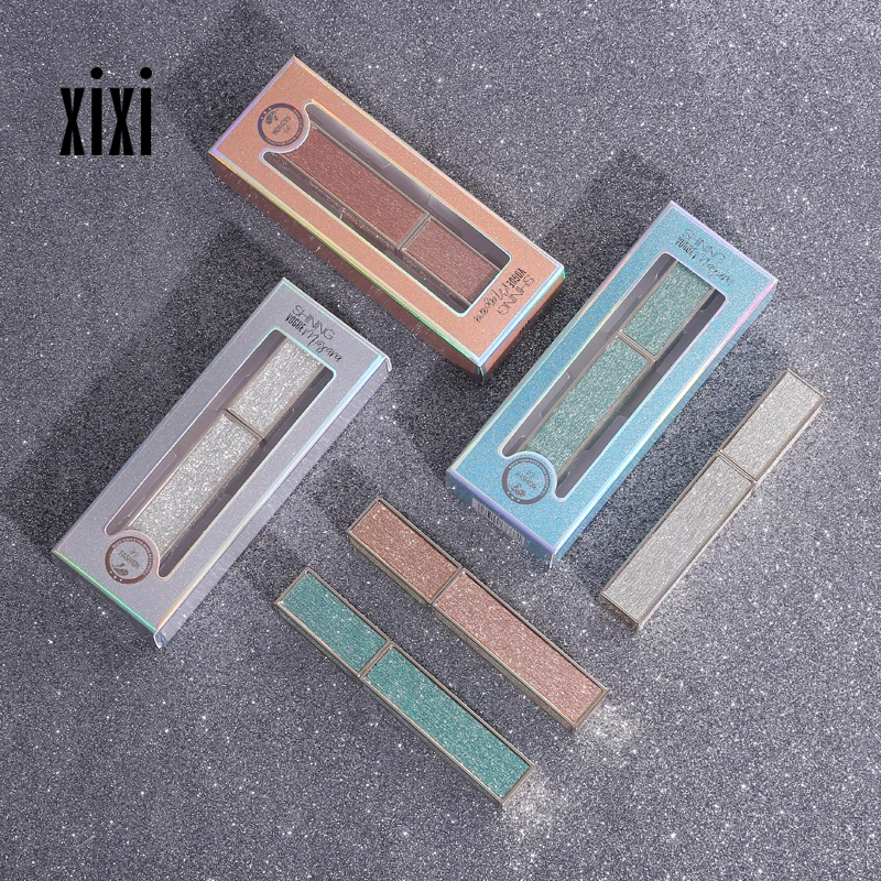 Xixi Толстая Удлиняющая Тушь для ресниц 3 цвета серебряный розовый зеленый звездное небо стиль водонепроницаемая стойкая Черная тушь для ресниц AC115
