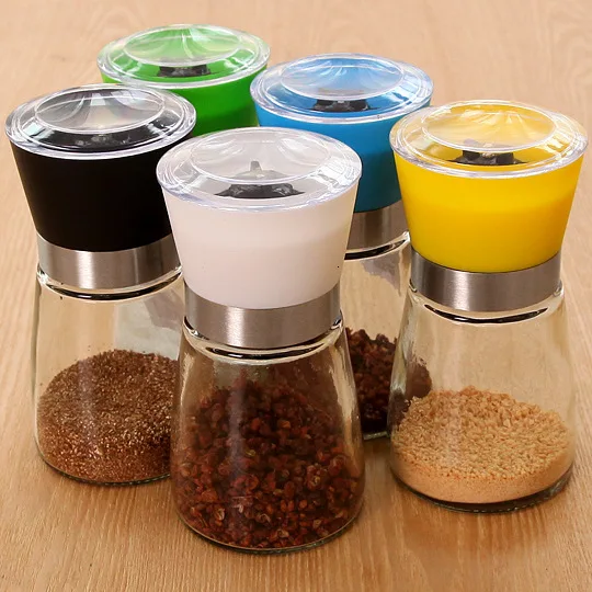 Kitchen Articles Manual Operation Chinese Prickly Ash Sesame Pepper Grind Organ Originality Barbecue Seasoning Bottle Glass To