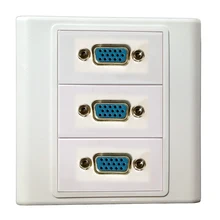 3 модуля VGA, информационная настенная пластина, крышка розетки, настенное крепление, лицевая панель, разъем, порт для домашнего офиса, кабельная система