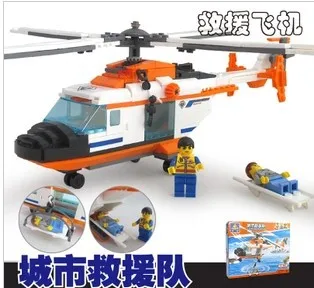 

KAZI New Style City Rescue Airplane Children'S Educational Assembled Building Blocks 85009