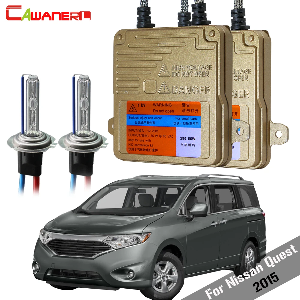 Cawanerl 55W No Error Ballast Bulb Auto Canbus HID Xenon Kit 3000K 4300K 6000K 8000K Car Headlight For Nissan Quest 2015 | Автомобили и
