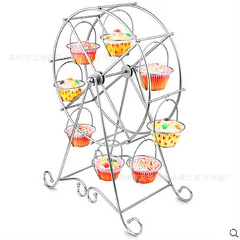 

Rotatable Pastry Cupcake Stand Creative DIY Ferris Wheel Cake Display Holder for Wedding Birthday Party Cake Decorating Tools